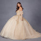 Juliet JT1465H Dress 3d Flowers Applique Puff Sleeve Quinceanera Dress