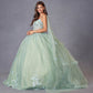 Juliet JT1466H Dress 3D Multi Floral Applique Cape Sleeve Quinceanera Gown