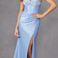 Juliet JT2434A Long V-Neck Embellished Corset Bodice Fitted Mermaid Gown
