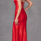 Juliet JT2434A Long V-Neck Embellished Corset Bodice Fitted Mermaid Gown