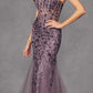 Juliet JT2441S Long Corset Bodice Embellished Sleeveless Mermaid Dress