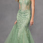 Juliet JT2441S Long Corset Bodice Embellished Sleeveless Mermaid Dress