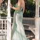 Juliet JT2441S Long Corset Bodice Embellished Sleeveless Mermaid Dress