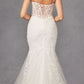 Juliet JT2441SW Long Corset Bodice Embellished Mermaid Wedding Dress