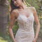 Juliet JT2441SW Long Corset Bodice Embellished Mermaid Wedding Dress