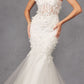 Juliet JT2469KW Long Sweetheart Boned Embellished Bodice Trumpet Gown