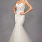 Juliet JT2469KW Long Sweetheart Boned Embellished Bodice Trumpet Gown
