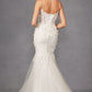 Juliet JT2469KW Long Sweetheart Boned Embellished Bodice Trumpet Gown