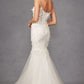 Juliet JT2469KW Long Sweetheart Boned Embellished Bodice Trumpet Gown