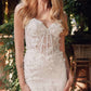 Juliet JT2469KW Long Sweetheart Boned Embellished Bodice Trumpet Gown
