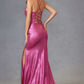Juliet JT2494S Dress Sleeveless Metallic Fitted Evening Gown