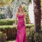 Juliet JT2494S Dress Sleeveless Metallic Fitted Evening Gown