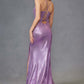 Juliet JT2494S Dress Sleeveless Metallic Fitted Evening Gown