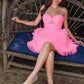 Juliet JT921H Dress Strapless Tulle Ruffles Cocktail Gown
