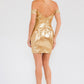 Juliet JT945K Dress Metallic Off Shoulder Fitted Cocktail Dress