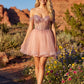 Juliet JT947L Short Off the Shoulder Homecoming A-Line Dress