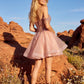 Juliet JT947L Short Off the Shoulder Homecoming A-Line Dress