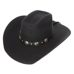 HatCountry Justin Miley black wool felt cowboy hat, three-quarter view