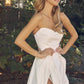 Nox Anabel JW938 Floor Length A-Line Sweep Train Gown High Slit Strapless