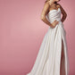 Nox Anabel JW938 Floor Length A-Line Sweep Train Gown High Slit Strapless