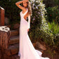 Nox Anabel JW985 Long Halter V-Neck Bridal Mermaid Dress