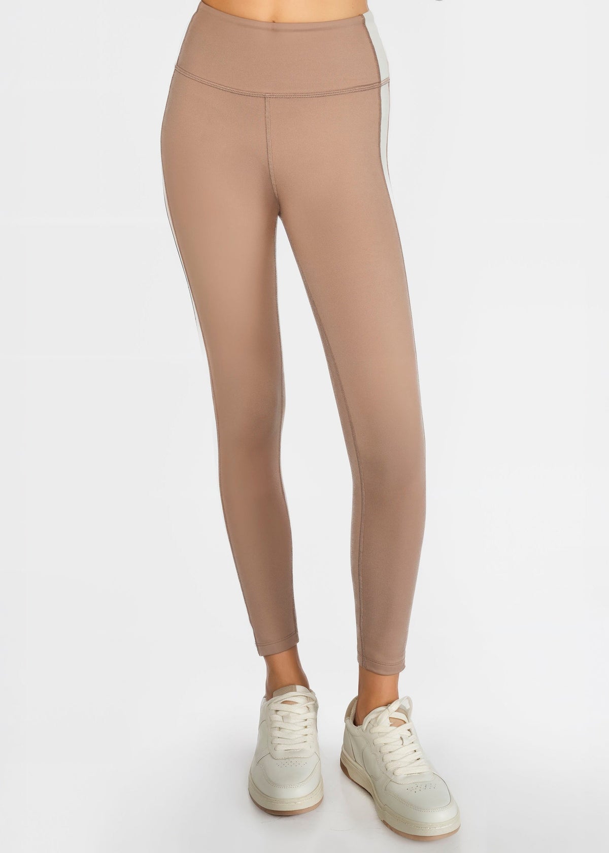 Trophy Yoga side split yoga leggings made in USA, shown in a close-up product view
