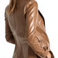 Jack Brown Leather Blazer – Elegant Leather Blazer for Women