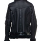 Tashas Black Sheepskin Shearling B-3 Bomber Style Jacket