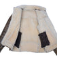 Carters Distressed Biker Bomber Shearling Jacket with Notch Lapels