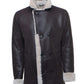 Jozefs 3/4 Length Brown Shearling Buttoned Coat