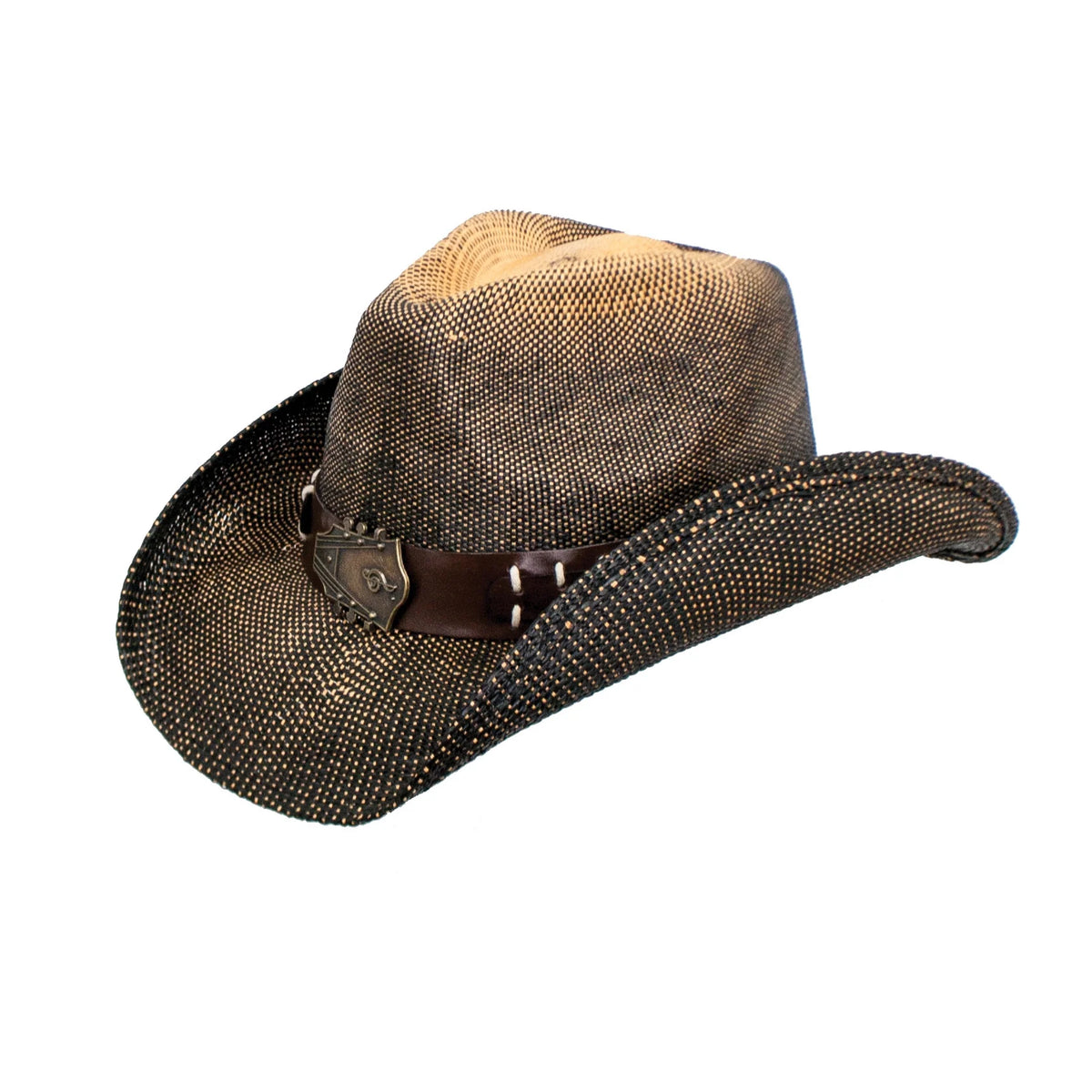 HatCountry Peter Grimm James straw cowboy hat with a classic western crown and curved brim