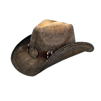HatCountry Peter Grimm James straw cowboy hat with a classic western crown and curved brim