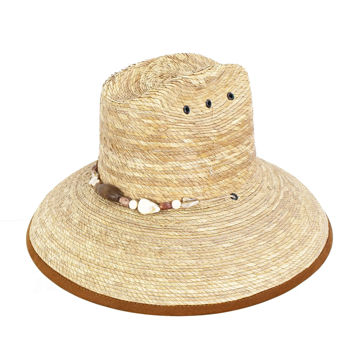 Peter Grimm Jamir straw lifeguard hat with wide brim and chin cord