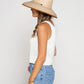 Peter Grimm Jamir straw lifeguard hat with wide brim and chin cord