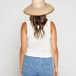 Peter Grimm Jamir straw lifeguard hat with wide brim and chin cord