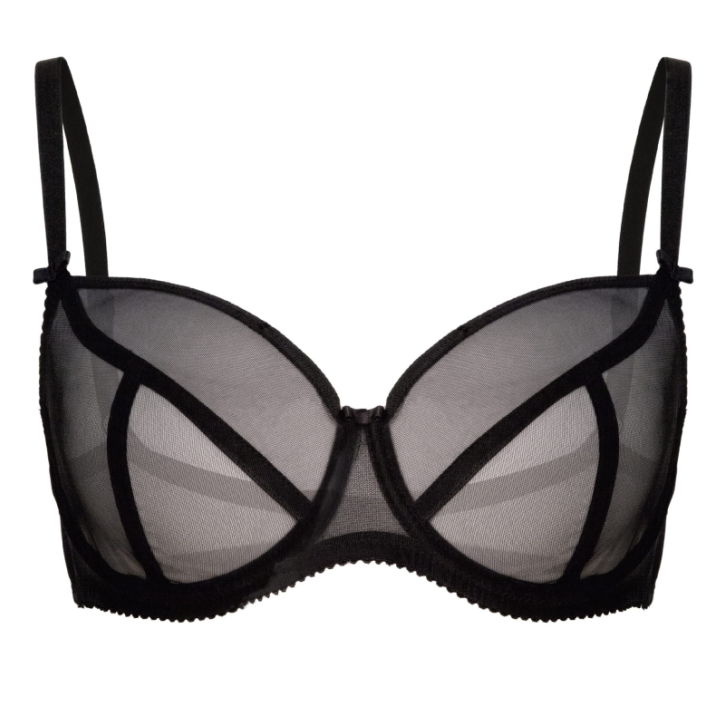 Unikat Janette Sheer See Through Full Figure Bra-2