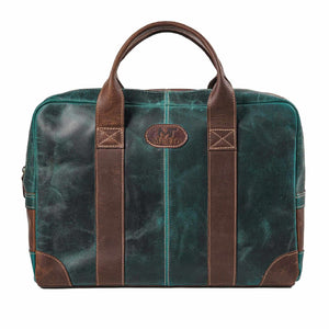 Classy Leather Bags MaheTri Jefferson briefcase with sturdy leather construction, top handle, and sleek design for professional use.