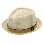Peter Grimm Jeffrey straw fedora hat by HatCountry with a classic woven design