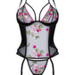 Beauty Night Joanna Sheer Floral Embroidery Corset