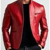 Joshua Red Leather Jacket - Leather Jacket for Men Red - Red