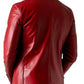 Jude Red Leather Blazer – Bold Leather Blazer for Men