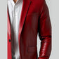 Jude Red Leather Blazer – Bold Leather Blazer for Men