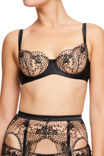 Dita Von Teese Julie's Roses Sheer Balconette Bra-0