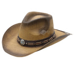 Peter Grimm Junction straw cowboy hat by HatCountry with a classic western shape and breathable woven texture