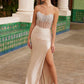 Nox Anabel K1520 Strapless Sheer Boned Waistline Ruched Hip Dress