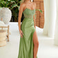 Nox Anabel K1520 Strapless Sheer Boned Waistline Ruched Hip Dress