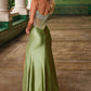 Nox Anabel K1575 Silver Stone Adorned Corset with Pleated Skirt Dress
