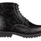 CALTO - K24401 - 3 Inches Taller (Nubuck Black) - Casual Zipper Boots