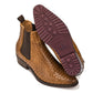 CALTO - K30522 - 3.3 Inches Taller (Brown) - Woven Chelsea High-Top Slip-On Ankle Boots
