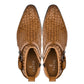 CALTO - K30524 - 3.3 Inches Taller (Light Brown) - Woven Buckle High-Top Ankle Zip-Up Boots